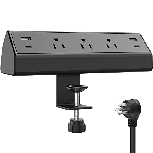 Jgstkcity Desk Edge Surge Protector with USB C Fast Charging