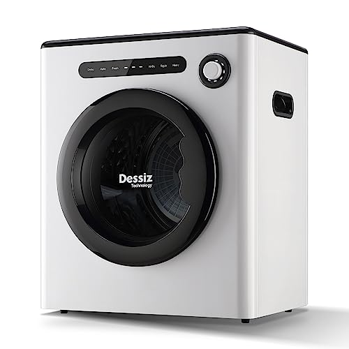 Dessiz 10lbs Capacity Digital Control Laundry Dryer- Compact, Portable and Quiet