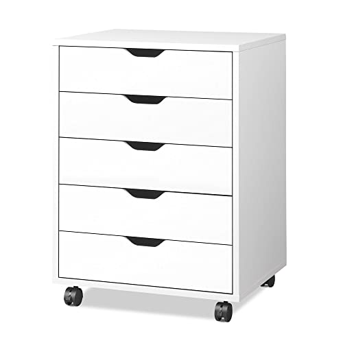 DEVAISE 5-Drawer Chest, Wood Storage Dresser