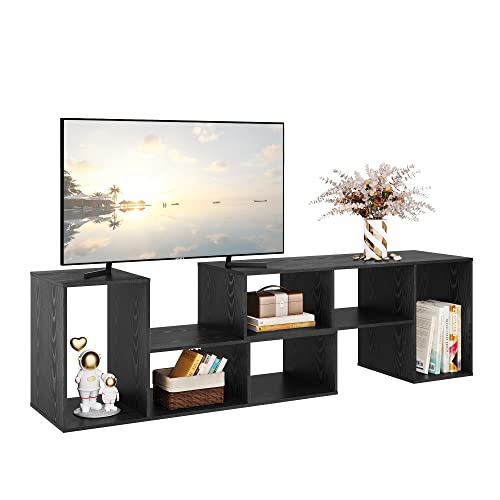 DEVAISE Flat Screen TV Stand with Storage Shelves