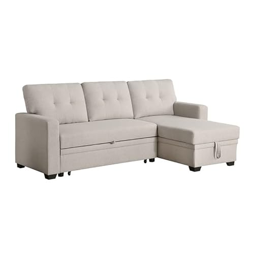 Devion Furniture Sectional Sleeper Sofa with Storage