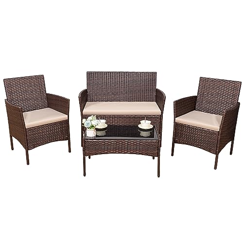 Devoko 4-Piece Outdoor Patio Furniture Set