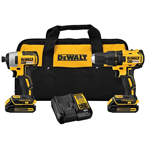 DEWALT 20V MAX 2-Tool Cordless Combo Kit with Batteries and Charger