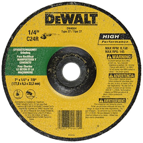 DEWALT DW4554 7-Inch by 1/4-Inch by 7/8-Inch Masonry Grinding