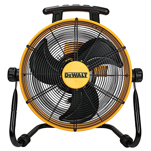 DEWALT Industrial Floor Fan, 18 Inch Drum Fan, 3-Speed Heavy Duty Air Circulator with Adjustable Tilt