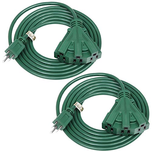 DEWENWILS 10 FT Green Extension Cord Splitter