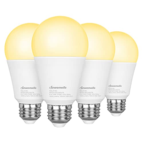 DEWENWILS 4 Pack 100W Equivalent Dimmable LED Light Bulb, Soft Warm Glow
