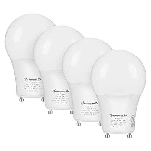 DEWENWILS GU24 LED Light Bulb - Dimmable, Energy Efficient, Warm White, 4 Pack