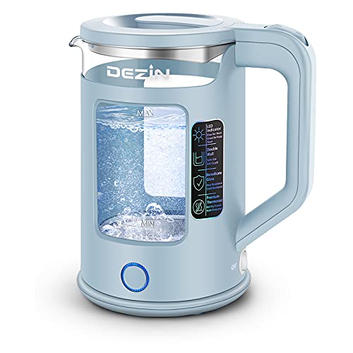 DEZIN 1.5L Bicolor LED Electric Tea Kettle with Keep Warm and Auto Shut-Off