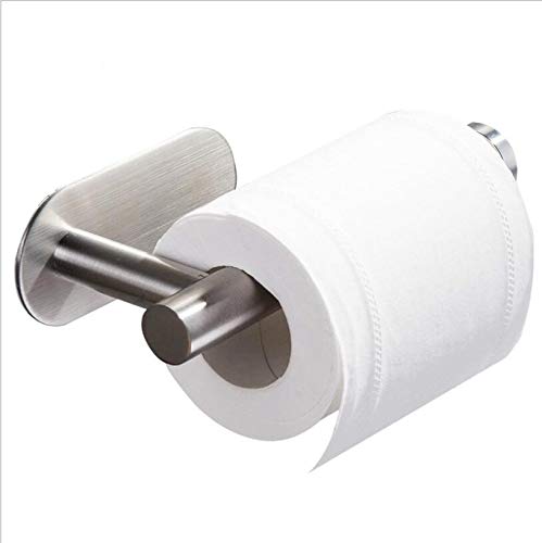 Self Adhesive Toilet Paper Holder Brushed Gold Roll Sus 304 Stainless Steel No Drilling for Bathroom Bedroom Kitchen with Super Glue