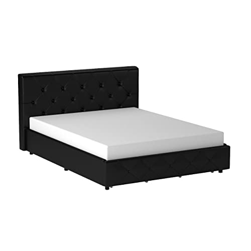DHP Dakota Upholstered Bed with Underbed Storage Drawers