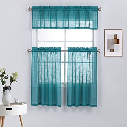 Diamond Home Linens Kitchen Window Curtain Tiers and Valance Set