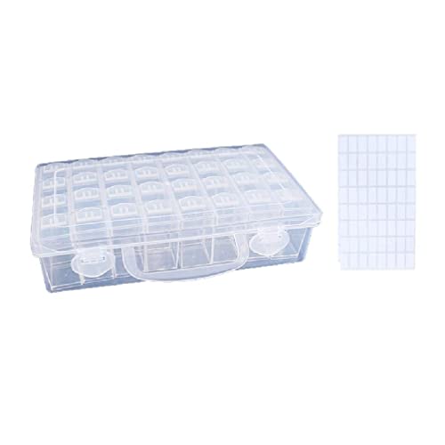 168 Slots 6 Pack 28 Grids Diamond Painting Boxes Plastic Organizer with  Label