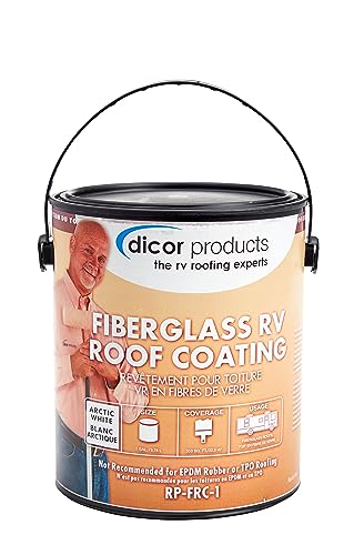 Dicor RP-FRC-1 Fiberglass RV Roof Coating System - White, 1 Gallon