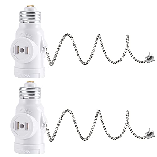 DiCUNO E26 Light Socket to Plug Adapter