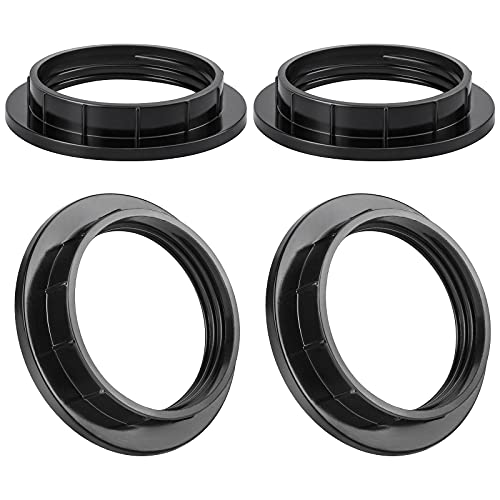 DiCUNO Lamp Shade Rings, Black Light Socket Ring 4-Pack