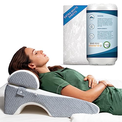 Xtreme Comforts 7 Memory Foam Bed Wedge Pillow, Hypoallergenic Breathable,  Washable Bamboo Cover, Elevated Support Cushion, Acid Reflux, Lower Back  Pain, Heartburn, Snoring, Allergies 
