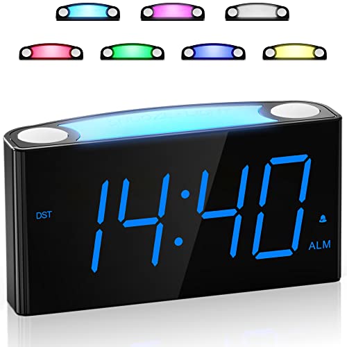Digital Alarm Clock with Night Light and USB Chargers