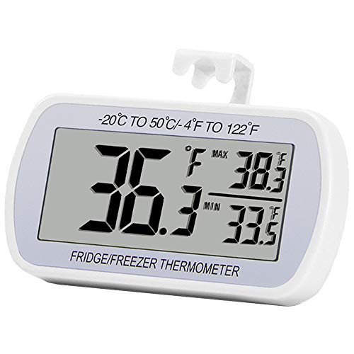 Kitchen Refrigerator Classic Thermometer With Red Indicator Large Dial For  Fridge Cooler (-30-30 Celsius/-20-80 Fahrenheit, 1pc Silver)