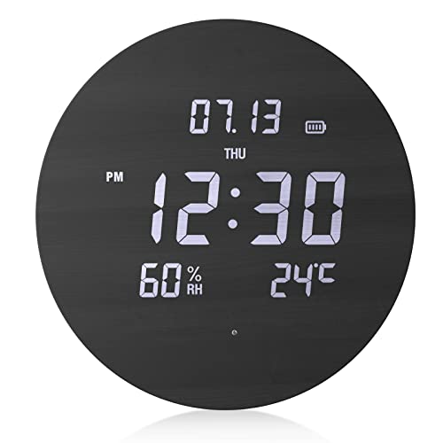 Digital Wall Clock with Temperature and Humidity Display