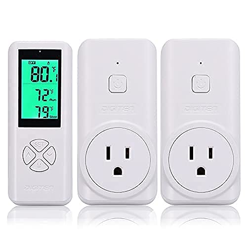 DIGITEN Wireless Thermostat Outlet with 2 Receivers