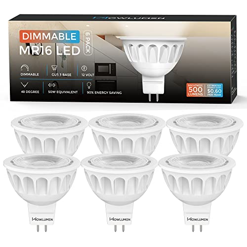 Linkind LED Light Bulb Dimmable, 6.5W (70W Equivalent), MR16 GU5.3 Bi-Pin  Base LED Bulbs, 3000K Warm White 640lm Light Bulbs, Recessed, Tracking