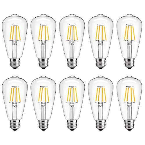 Vintage LED Filament Bulb, 10 Pack, Soft White, 40W Equivalent