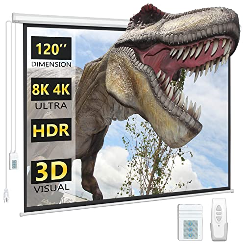 DINAH Electric Projector Screen, 120 inch, 4K 3D HD Projection Movie