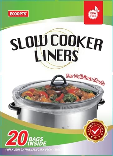 Extra Large Slow Cooker Liners Up To 7-8 Quart Crock Pots 40 Ct