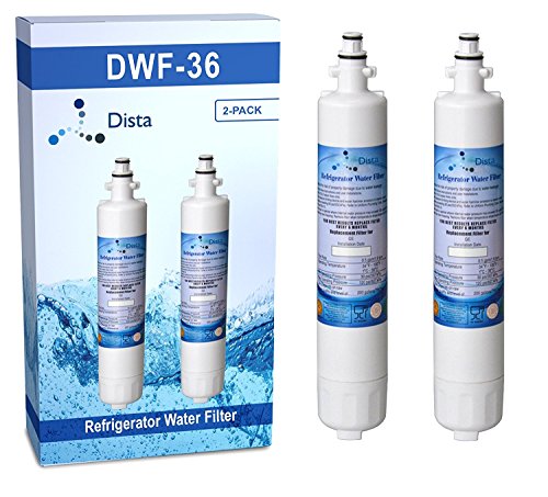 Dista - Refrigerator Water Filter Cartridge Compatible with GE RPWF (Not for RPWFE) (2-Pack)