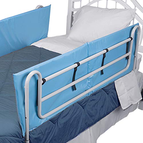 DMI Bed Rail Cover, Bed Rail Padding and Bed Bumper Pad for Toddlers, Elderly, Disabled or Handicapped, Rails Not included, Padded Cover Only, Blue, 60 x 15 x 0.5, 2 Count