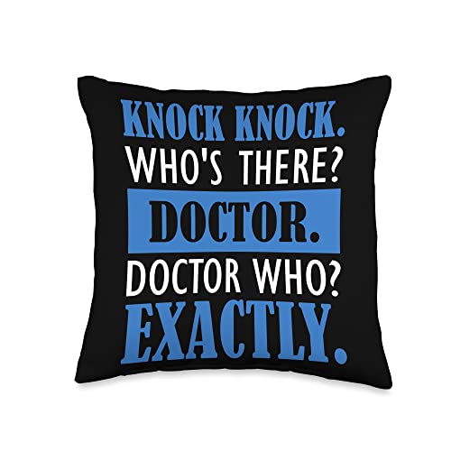 Doctor Knock Knock Joke Throw Pillow, Multicolor