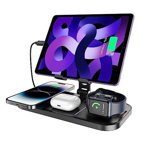 doeboe 4-in-1 Fast Wireless Charger for iPhone, iPad, AirPods, iWatch