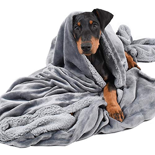 Cozy Sherpa Fleece Dog Blankets for Large Pets