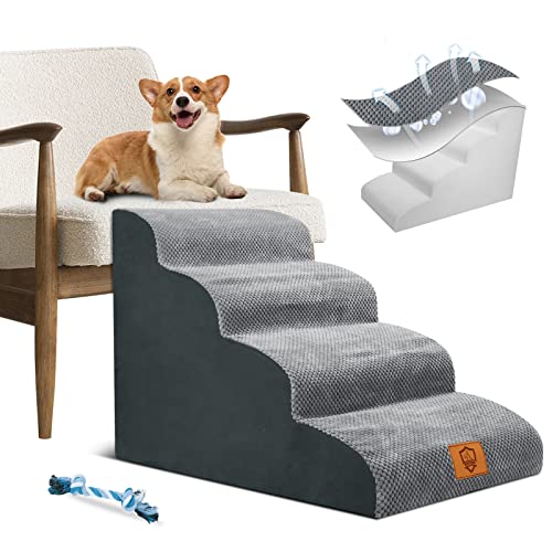 Dog Stairs with Extra Wide Deep Steps