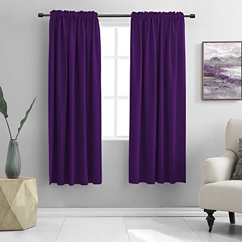 DONREN Royal Purple Blackout Curtains