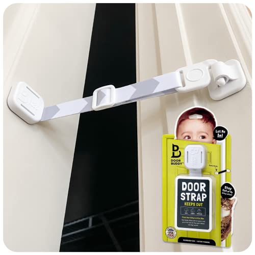 Door Buddy Baby Proof Door Latch - Grey: Keep Baby Out of Cat Food & Litter Box