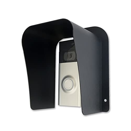 Black Metal Doorbell Rain Cover for Video Access Control