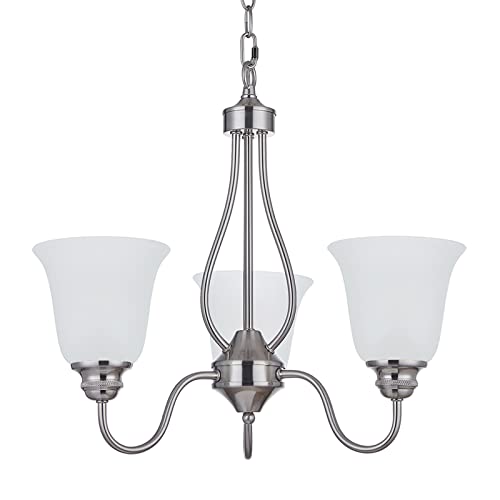 Doraimi Classic Style Ceiling Chandelier with Frosted Glass Shade