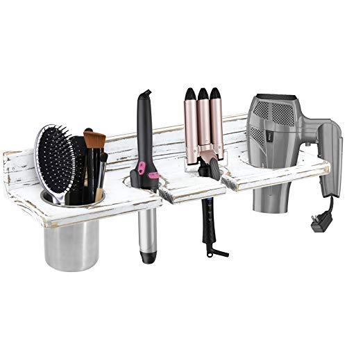 Hair Dryer Holder, Axuan Blow Dryer Holder Wall Mounted, Save Space & Easy  To Install, Bedroom & Bathroom Hair Tool Organizer Compatible With Hair Dry