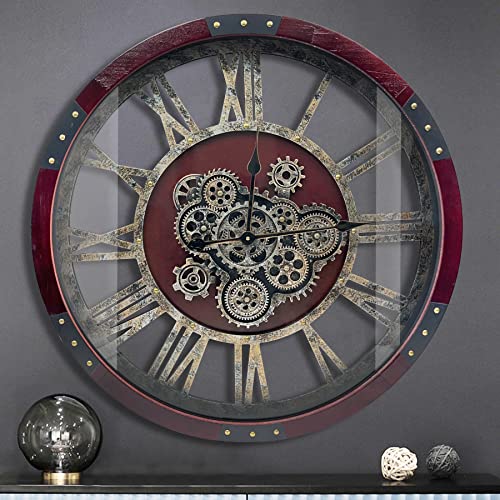 DORBOKER 27" Original Moving Gears Wall Clock