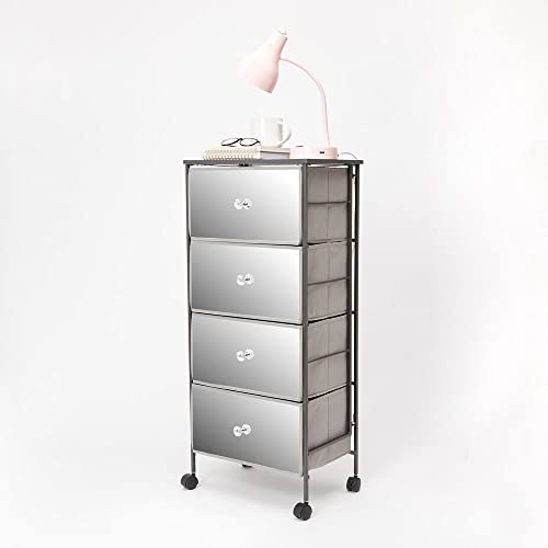 Dormify Mirrored Dresser on Wheels