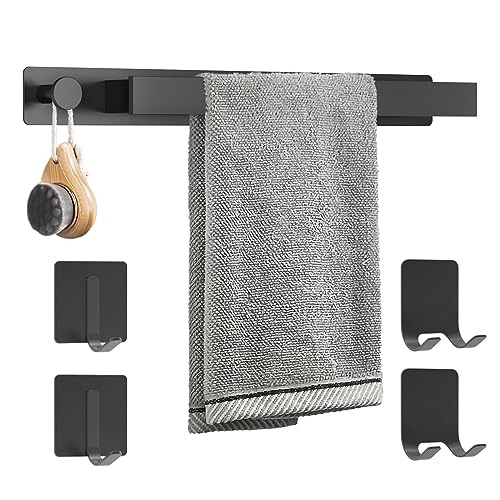 TocTen Self Adhesive Bathroom Towel Bar, Stick Towel Rack For Bathroom, Rustproof