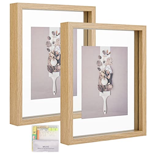 Double Glass Rustic Photo Frame for Wall Hanging or Tabletop Standing