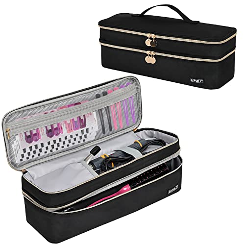 Double-Layer Travel Carrying Case for Hair Dryer Brush