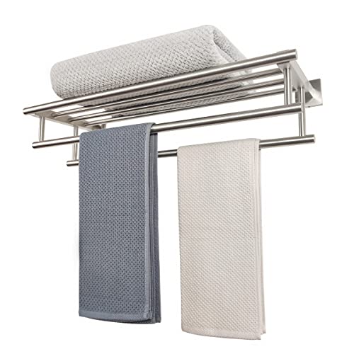 Double Towel Bar 24 Inch Bathroom Hotel Shower Shelf