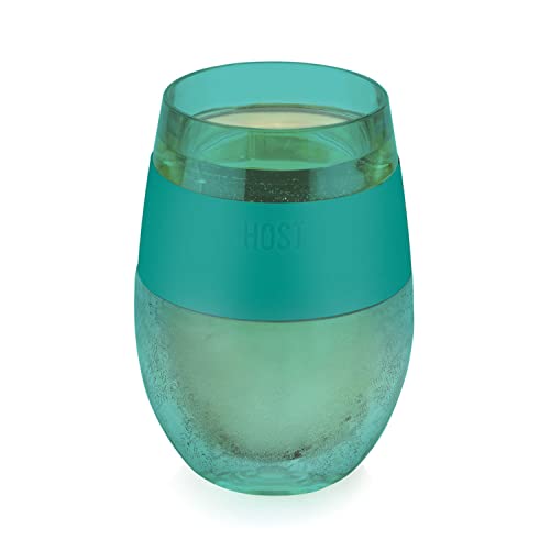 Double Wall Insulated Freezable Wine Glasses - Green