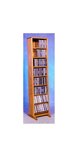 Dowel CD Storage Tower (Honey Oak)