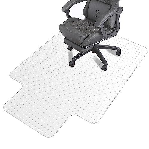 Dowinx Office Chair Mat for Carpet, Desk Chair Mat Protector for Carpeted Floors, Rolling Chair Plastic Mat for Pile, Computer Chair Clear Mat with Spikes for Work, Home, Gaming with Lip (36" x 48")