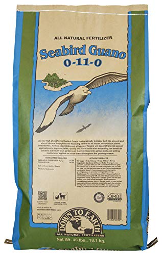 Down To Earth All Natural Seabird Guano Fertilizer Mix 0-11-0, 40 lb